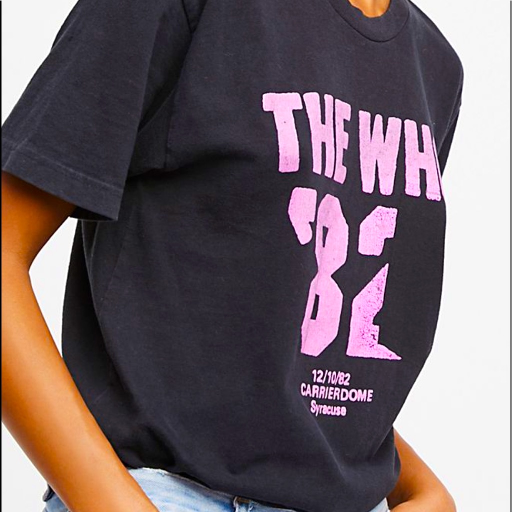 The Who 82 Tee From Free People Retro Brand Color Black Size L
